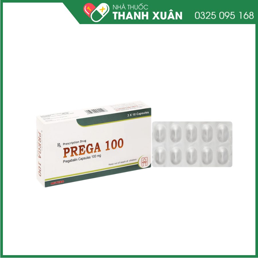 Prega 100 điều trị bệnh đau dây thần kinh ngoại biên